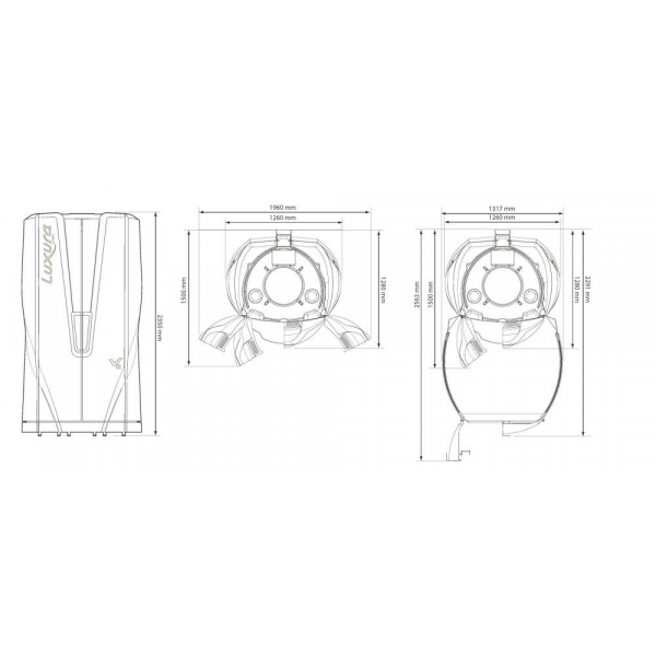 Вертикальный солярий "Luxura V8 48 HIGHBRID"