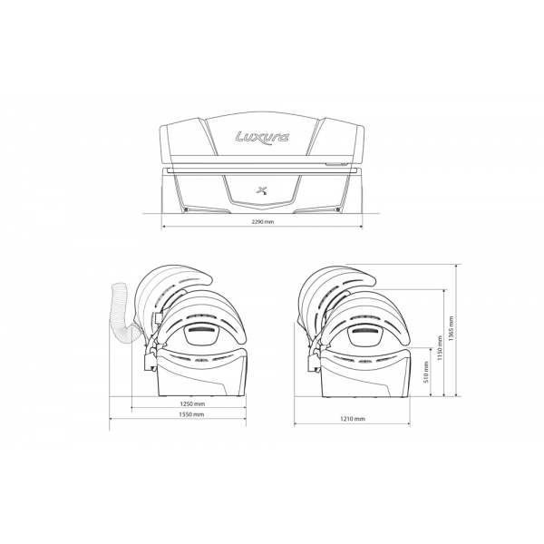 Горизонтальный солярий "Luxura X3 32 SLI"